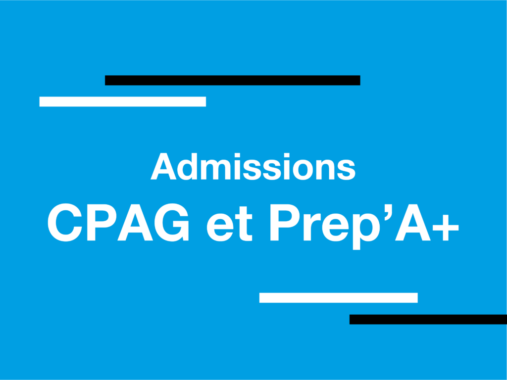 Admis CPAG et Prep A+